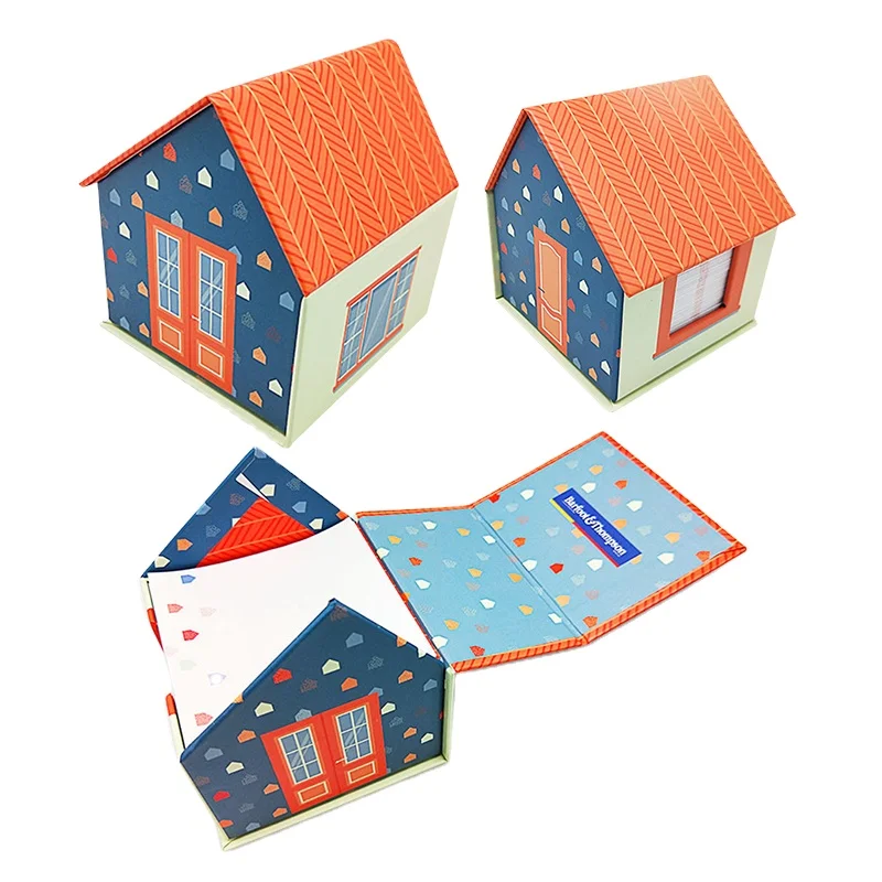 oem custom shape creative house memo cube writing planning paper pads