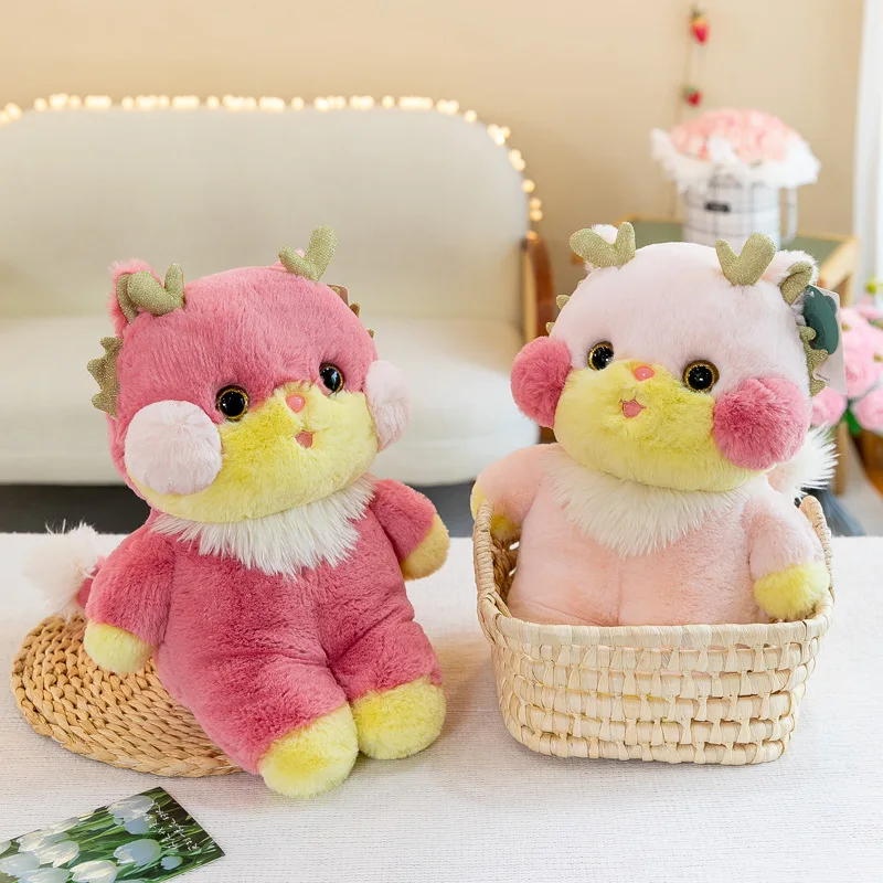 Wholesale creative new cute little hole dragon plush toys bed with sleeping dragon doll custom logo