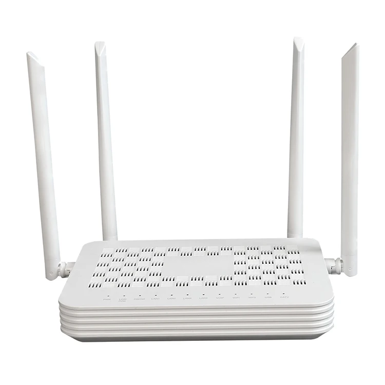 FTTH Module 4 GE Ports ONU 2.4G 5G Dualband Wifi 6 Router AX3000 VoIP USB Wifi6 Dual Band CATV ONT Modem