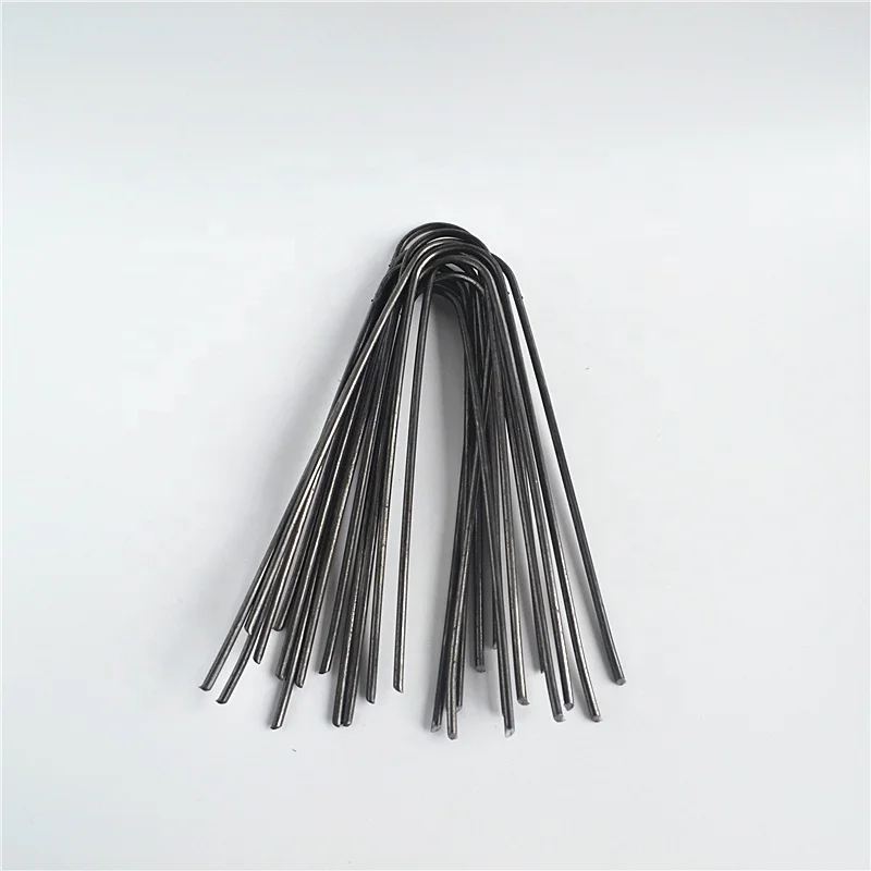 Drip Irrigation Tubing Hold Down 6 inch steel stake sod staple