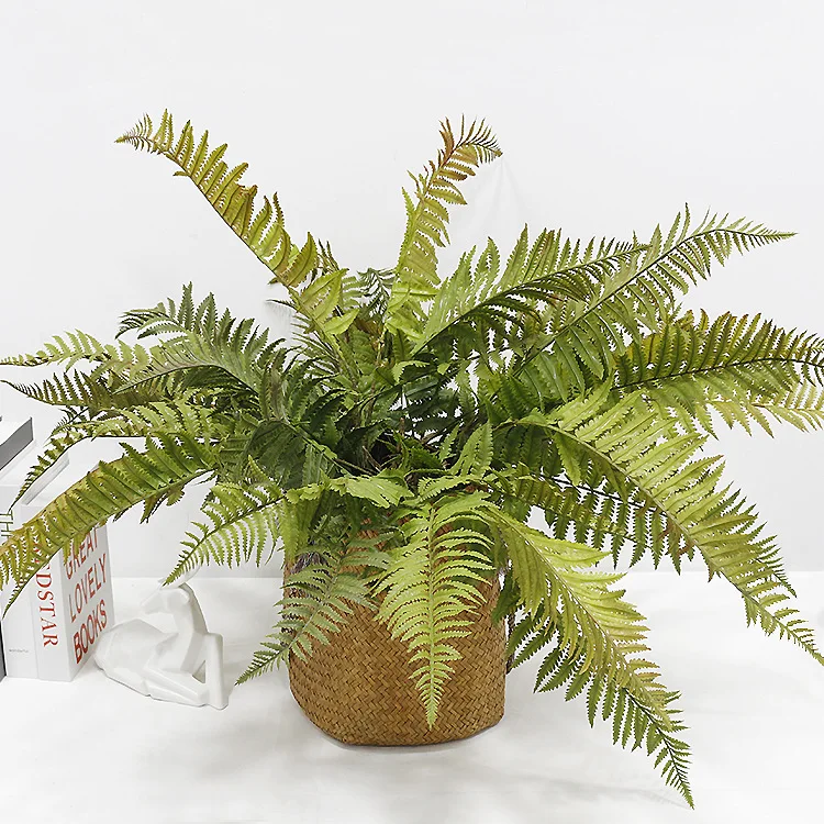 Home Garden Porch Decor Shrubs UV Resistant Artificial Outdoor Plants Greenery Fake Boston Fern Bushes