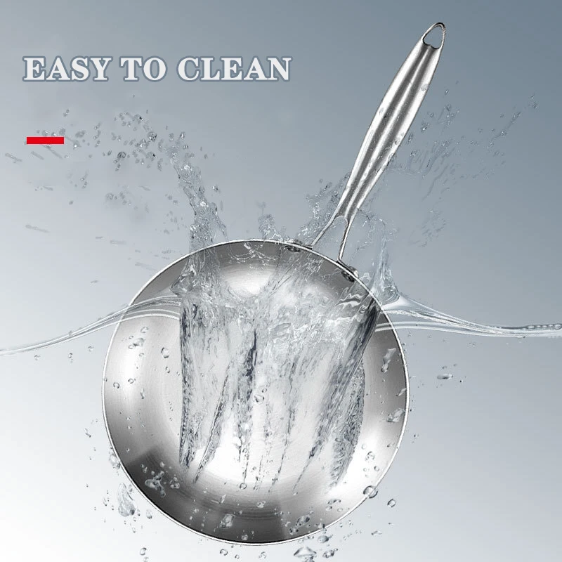 Meisite factory fry pan 304 stainless steel wok multi cooking nonstick sartenes wholesale kitchen wares korea frying panci