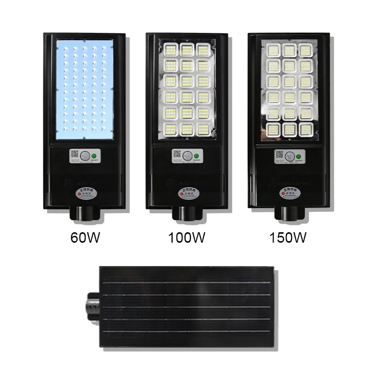 Explosion proof mercuri abs photocel bct slim garden 60watt solar street light with sensor