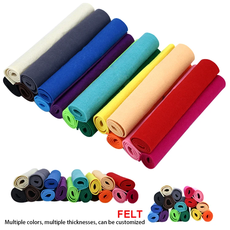 1mm 2mm 3mm needle felt polyester felt sheet fabric nonwoven felt fabric roll