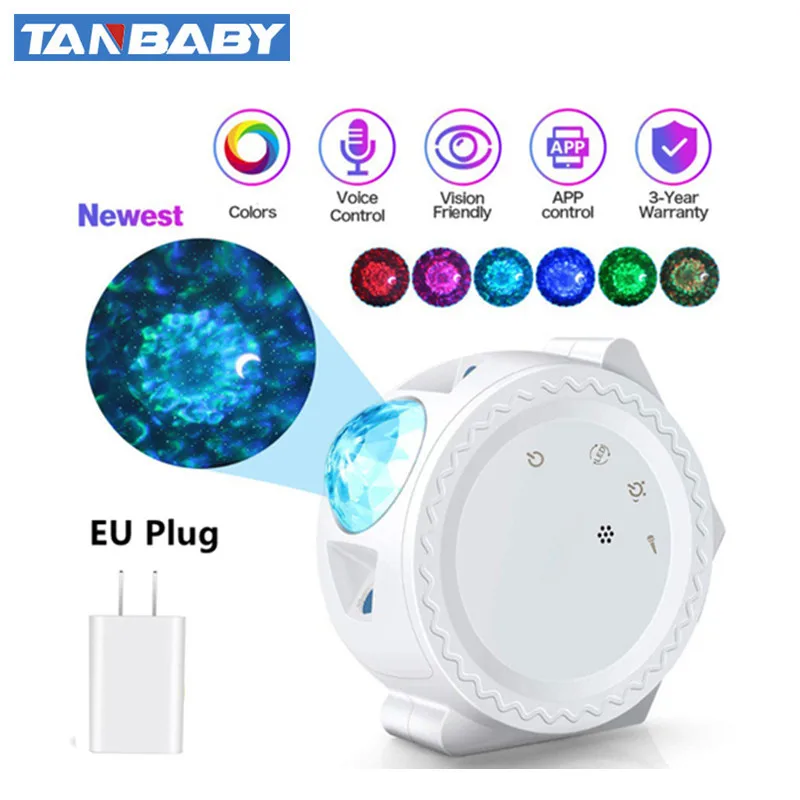 
Tanbaby Amazon topsale nebula waving starry projector with adapter for room decoration 