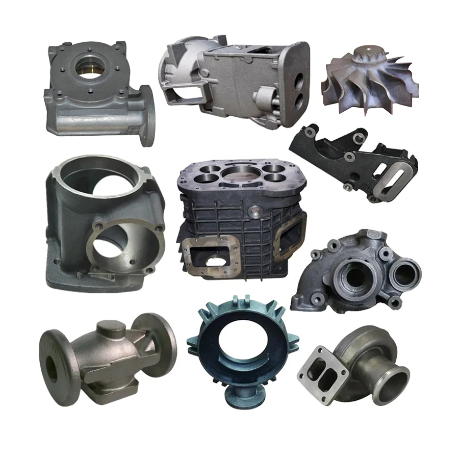 Custom shell mould casting carbon steel part engine block impeller pump motor housing dustproof sump casting