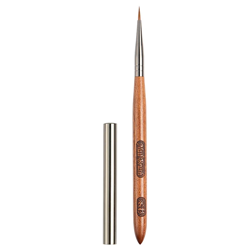 nail brush Sandalwood kolinsky Watercolor Pen Strong Water Absorption Gouze Brush for Painting Halo Dye Pen with Wood Handle