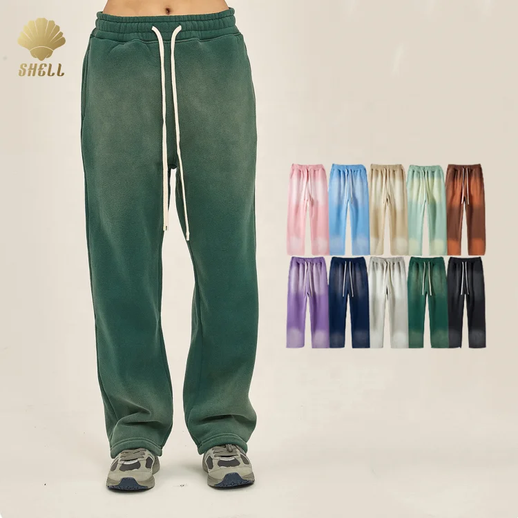 CNSHELL 360gsm полярный флис анти-пилинг набедренные карманы широкие прямые брюки уличный хип-хоп обезьяна моющиеся хлопковые повседневные брюки