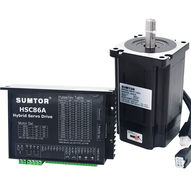 Длина двигателя 118 мм, высокоточный nema 34 8,5, двигатель с замкнутым контуром и Кодировщик 2HSS86H HSC86H