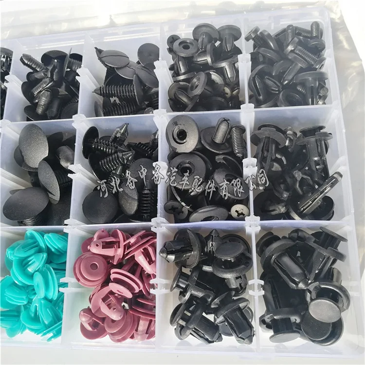 
299Pcs/Set 18 Size Auto Car Fastener Clips Push Pin Rivet Trim Clip Panel Body Interior Assortment With Box 