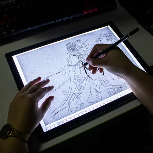 A3 A4 Светодиодная доска для рисования черная световая коробка со шкалой