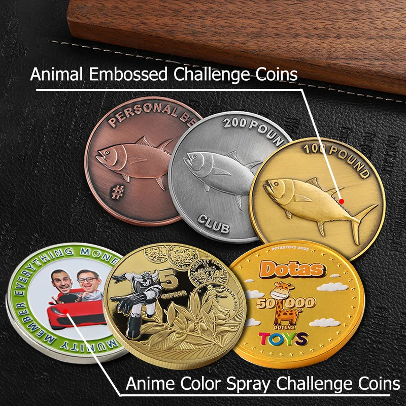 Factory Customize Challenge Coin Gold Silver Plated Zinc Alloy Metal Coins Double Side 2d 3D Enamel Logo Collection Coins