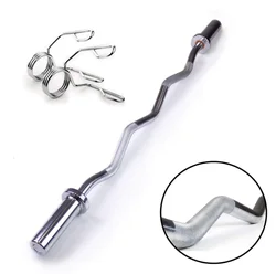 DW Sports Crossfitness Bar Competition Barbell Curl Bar with Spring Collars Gym Weightlifting 4ft Steel Unisex Universal 1.8 M