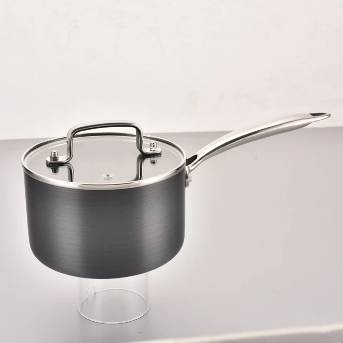 8pcs Hard Anodized Cookware Set Non Stick Coating Sauce Pan and Pot Ceramic cookware set with glass lid