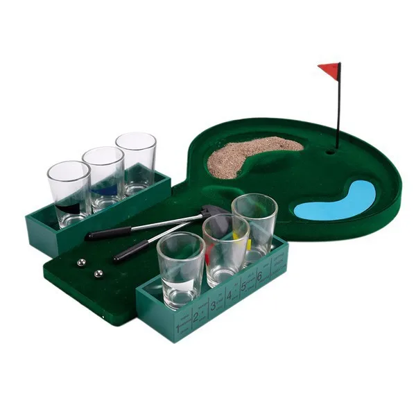 Table Golf Shot Glass Drinking Game Set Makes A Golfer Fathers Day Birthday Gift Drinking Golf Game