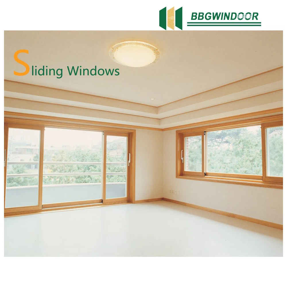 Lukliving Aluminum Interior Sliding Window With Keychain For Houses Anti-theft Security Sliding Door