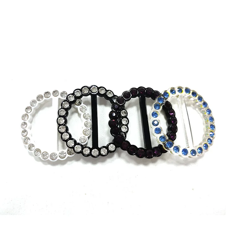 Wholesale Custom Bling Garment Accessory Resin Matel Pin Rectangle Round Crystal Buckle Rhinestone Buckles For Clothes Belt