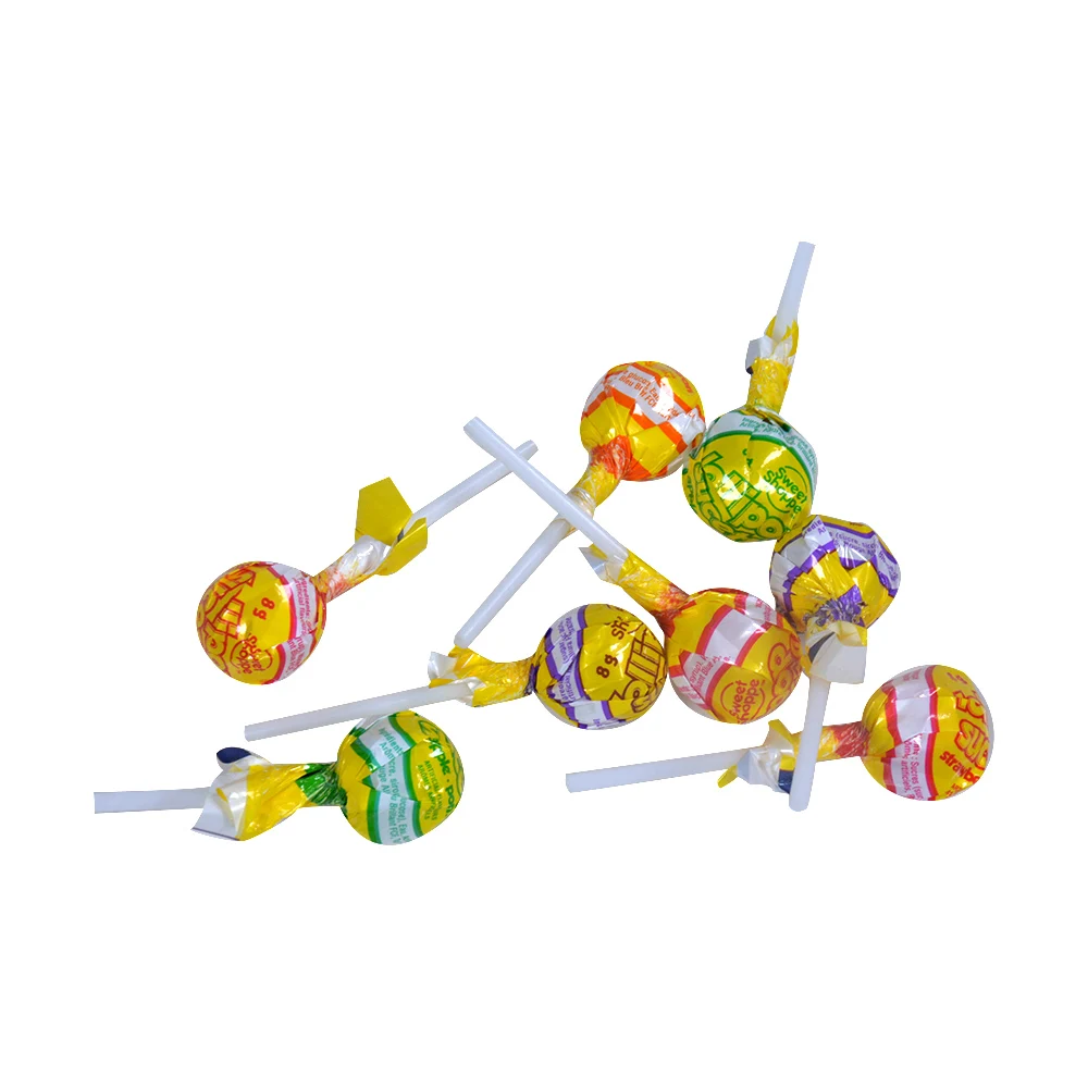 Amos Kid Like Colorful Hard Twist Stick Fruity Giant Round Lollipop Candies And Sweets