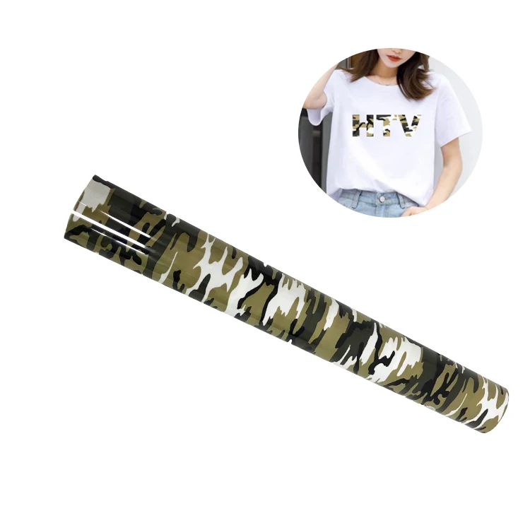 Plotter Cutter Heat Transfer Vinyl Camo Vinyl Sheets Heat Transfer For Clothing