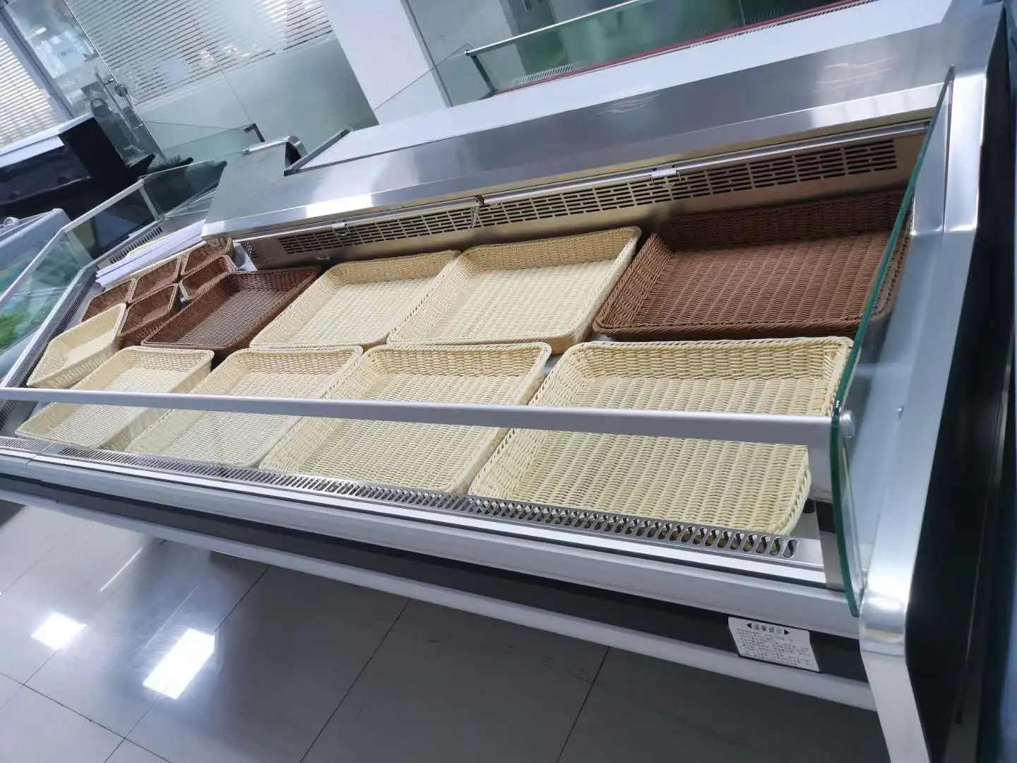 Dual Glass Island Case supermarket display freezer/island showcase freezer