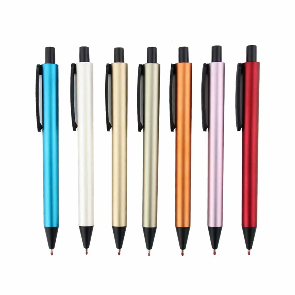 Custom Logo Sublimation DIY Logo Metal Ball Pens Black Ink Promotional Ball Point Pen for Heat Press