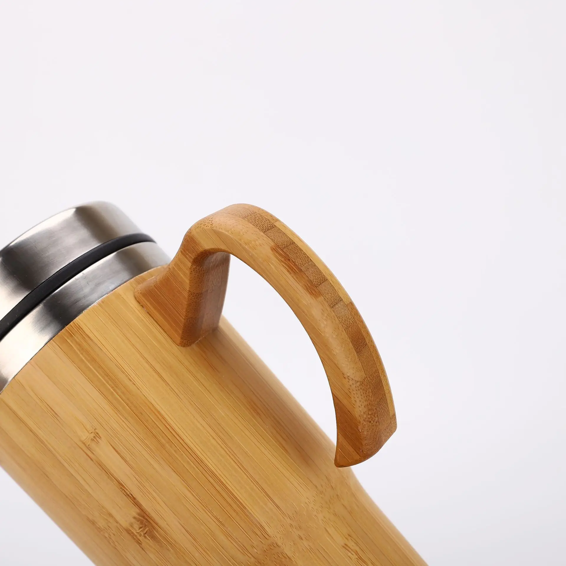 eco friendly stainless steel coffee travel mug 450ml bamboo coffee cups with lid