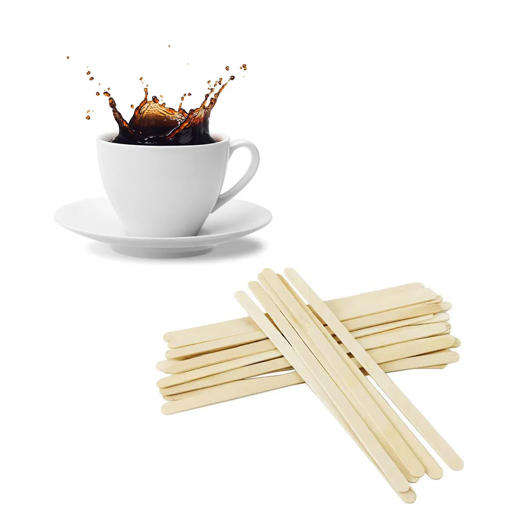 Christmas custom size wooden bamboo stick coffee stirrer Wooden stirrers and sticks for coffee