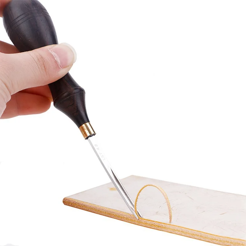 Hot Selling Leather Handmade Edge Tools Wooden Handle Leather Edge Bevelers