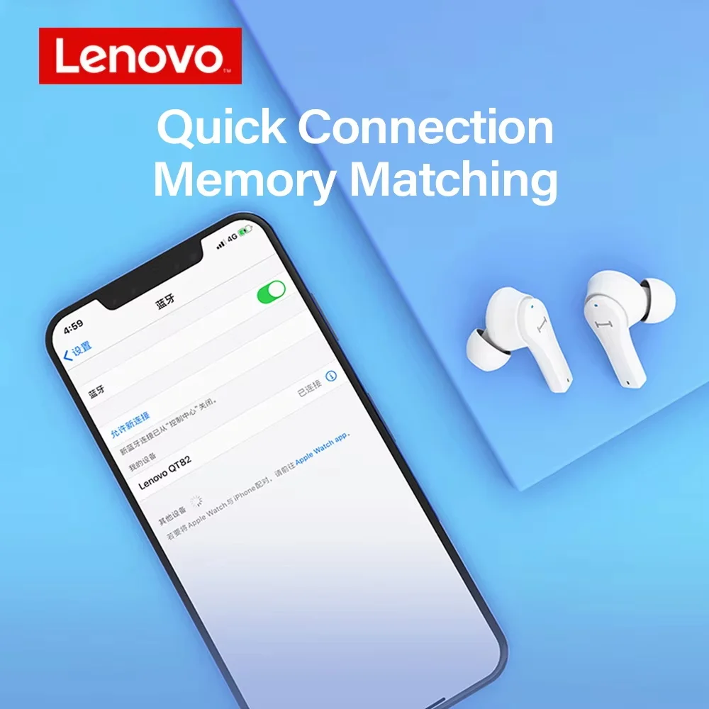 TWS Headphones Lenovo QT82  Wireless Earbuds True Wireless Stereo Waterproof Earbuds for Sport,Game