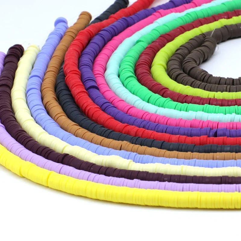 Summer Fashion Colorful Soft Ceramic Perles Vinyl Heishi jewelry  Polymer Clay Disc Beads Choker Necklace