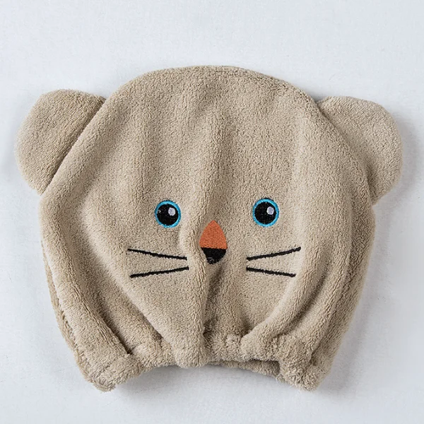 Cartoon Microfiber Hair Turban Quickly Dry Hair Hat Wrapped Towel Bathing Shower Cap