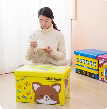 Storage Ottoman Foot Stool Living Room Furniture Deep Upholstered Ottoman Square Bed End Storage Bench