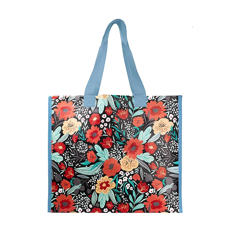 Custom Printed Logo Gift PP Woven Bag Shopping Handle Bag