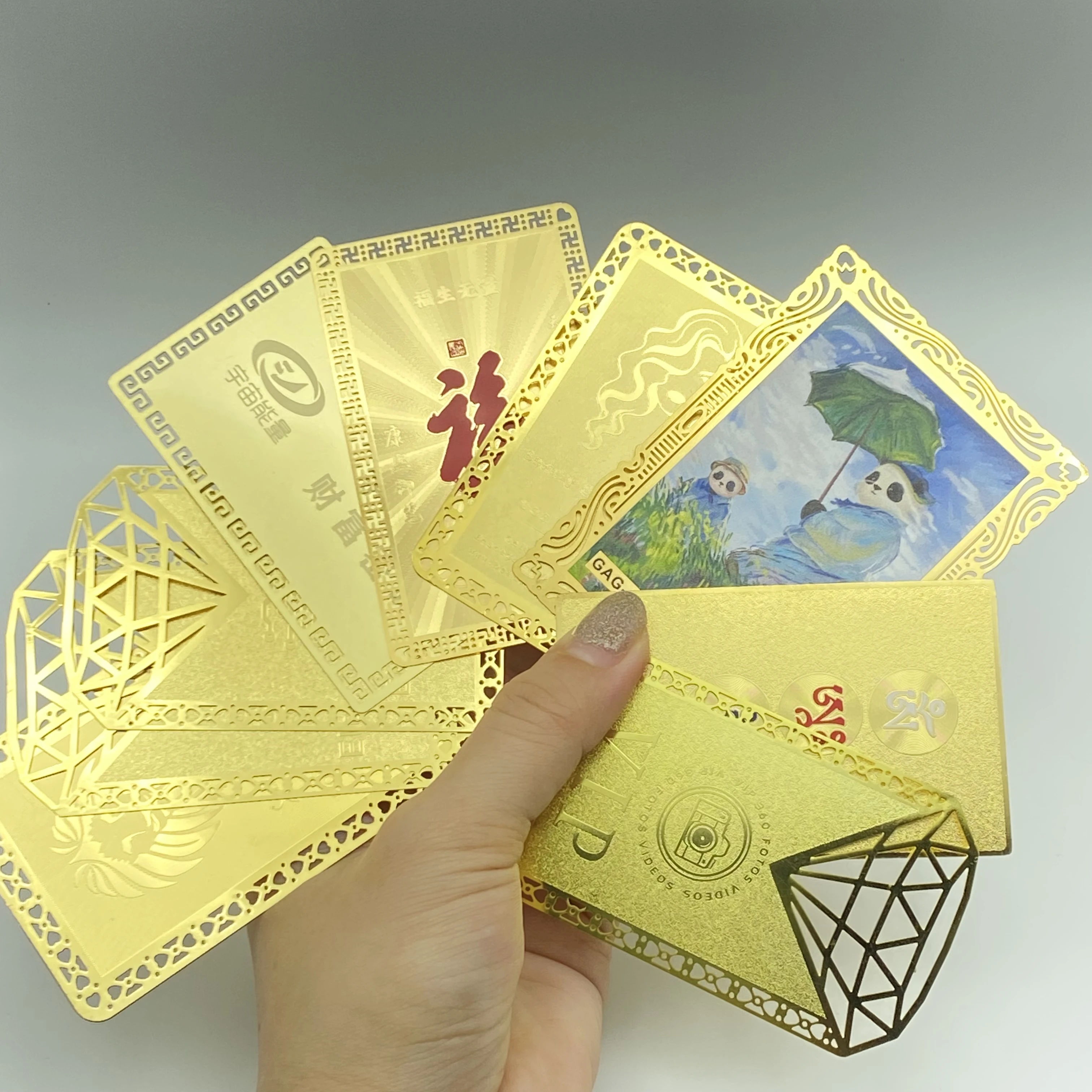Factory Cheap Price Custom Luxury Matte Shiny Rush Diamond Laser Engraved Frosted Metal Business Card For Business Activities