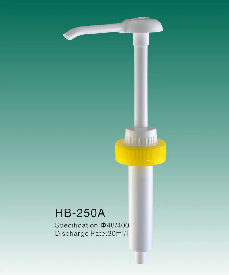 High Quality 50/400 Hermetic Plastic Sauce Dispenser Dosing Syrup Pump Food Grade Sauce Dispensers