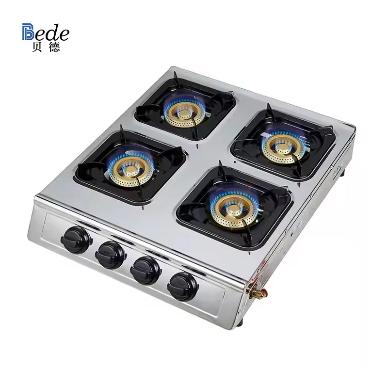 China commercial industrial and home kitchen use big burner cooktops stainless steel 6 burners gas cooking stoves