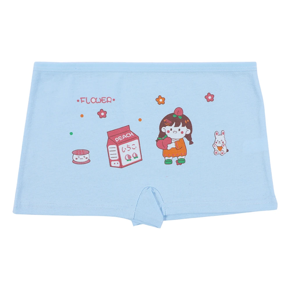 UOKIN Cute cartoon cotton girl underwear boxer shorts assorts 6 color pink mix free sample kids panties A8445