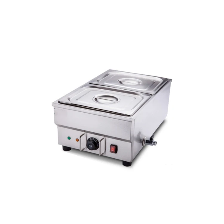 electric two pots bain marie stainless steel Catering Equipment Commercial Stainless Steel Electric Food Warmer