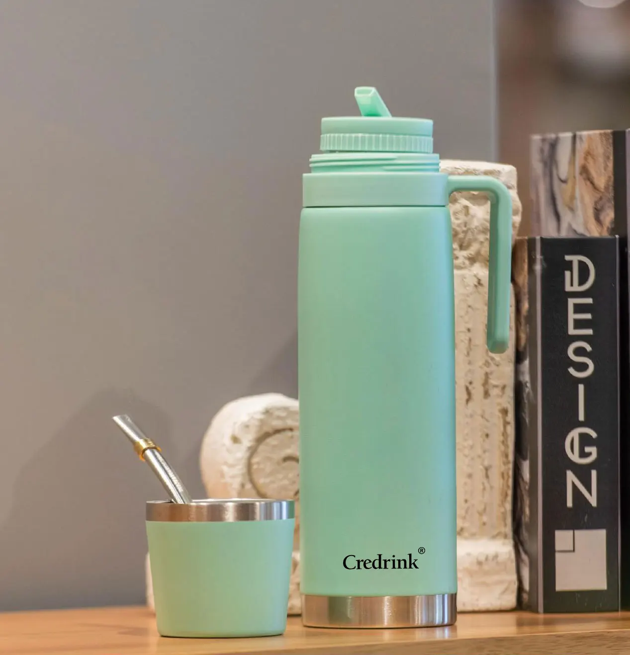 2025 New  stainless steel Insulated 1 Litro  flask Termo para todo en uno 18/8 custom color Yerba companion kite with Bombilla