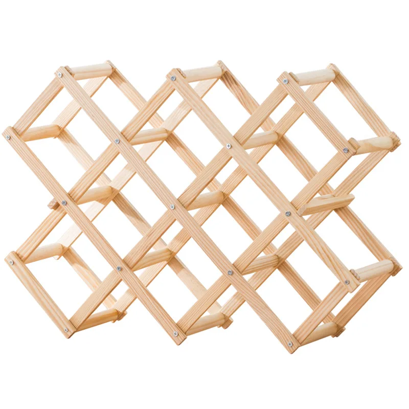 Wholesale bulk 2024 Hot new  Wooden display living room cabinet  creative free installation of folding wine rack