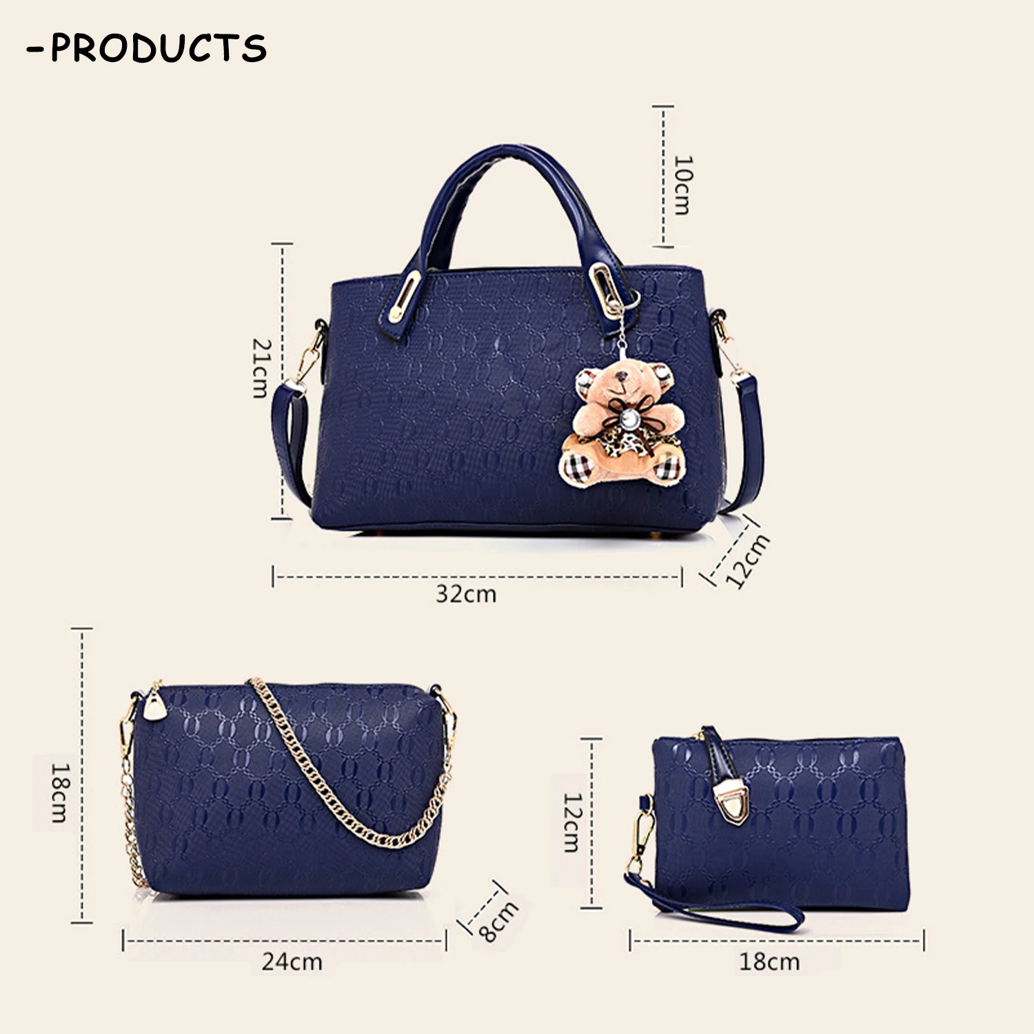 Good Price New Product 4 In 1 Ladies Handbags Wholesale Handbag Set 4 Hand Bag Set Handbags Luxury Ladies