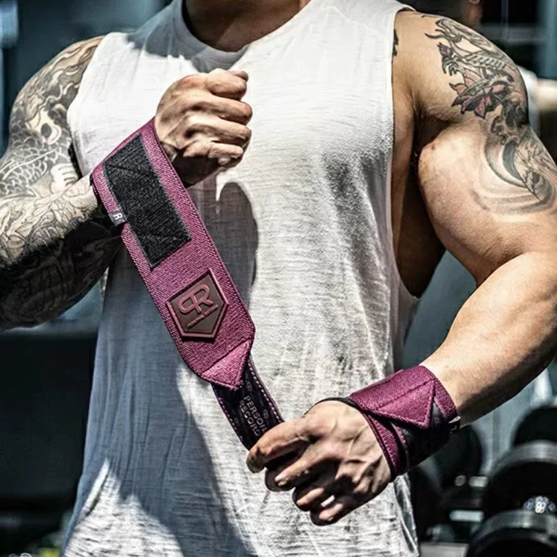 FDFIT Adjuistable Weightlifting Wrist Wraps Heavy Compression Strap Customized Logo Wrist Brace With Heavy Duty Thumb Loop