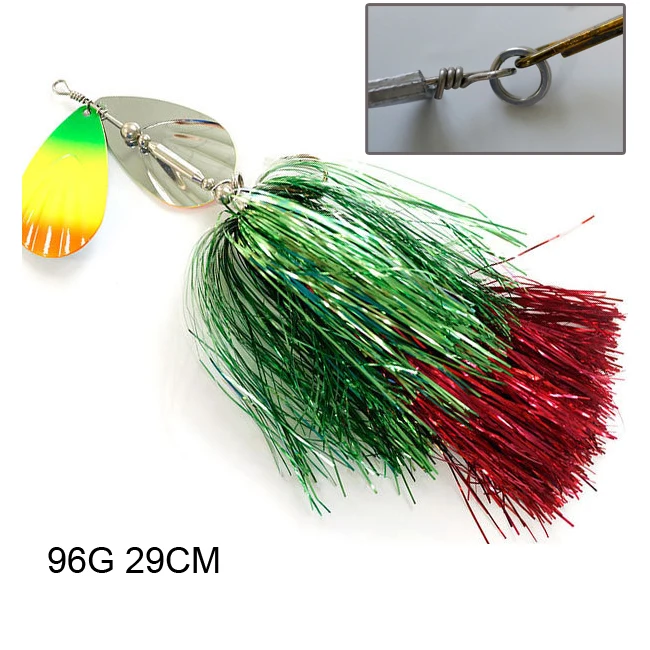 96g spinner sequins chatterbait for musky bait magnum tinsel