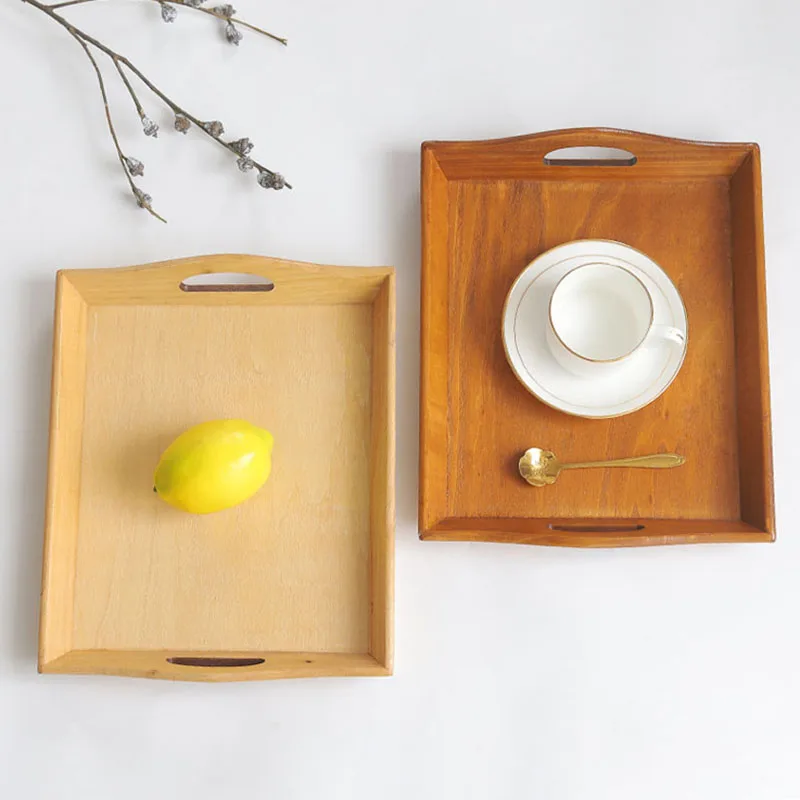 serving trays Decorative Soft Modern Style wood trays art serving wood wooden tray