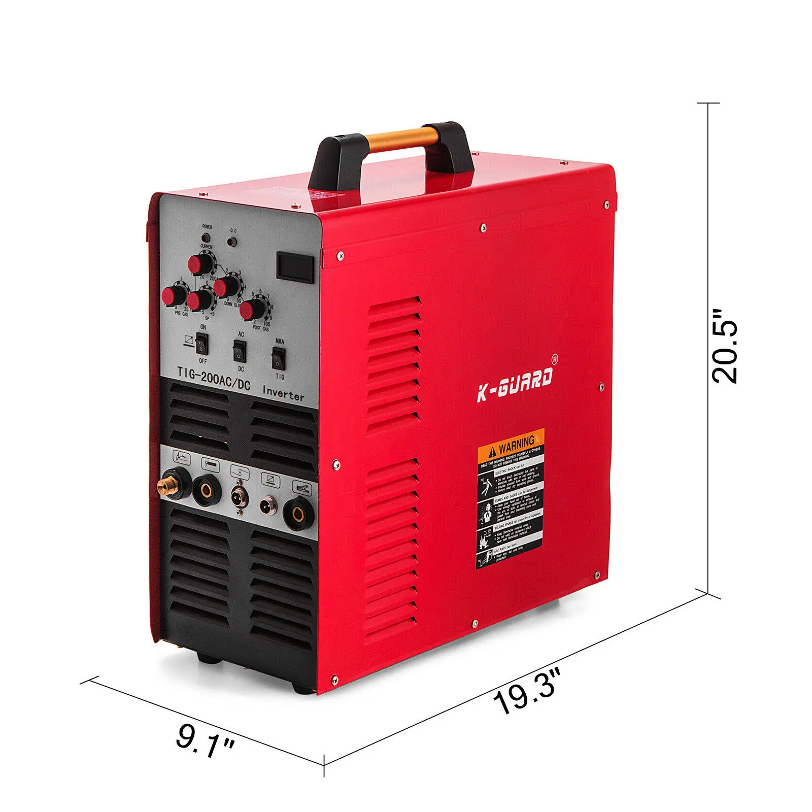  200A AC/DC TIG/Stick Инвертор постоянного тока ММА алюминиевый TIG-200