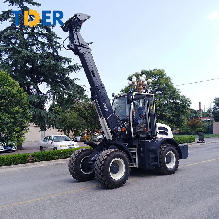 TDER telehandler wheel loader telescopic 1 1.5 1.8 2 2.5ton 3.5 4t ton mini loader small wheel telescopic loader for sale