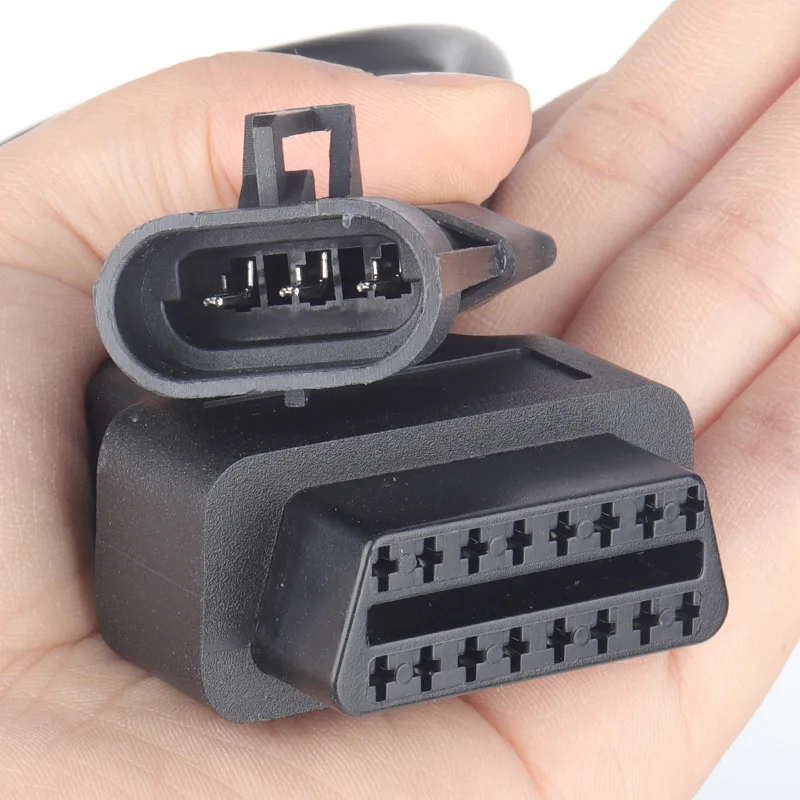 For Motorcycle Ducati Cable 3 Pin To OBD2 Adapter,3 Pin Diagnostic Connector Replacement For Ducati CFMOTO OBD Harness Cable