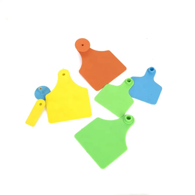 Пластиковые Ушные бирки для животных, свиней, овец, коз, коров, 134,2 кГц, номер 001-100, несколько цветов