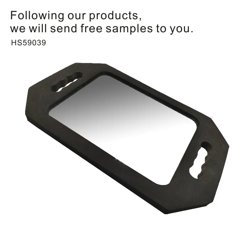 Wholesale Classical Eva Black Double Handheld Beauty Hairdressing Salon Barber Foam Mirror For Barbershop