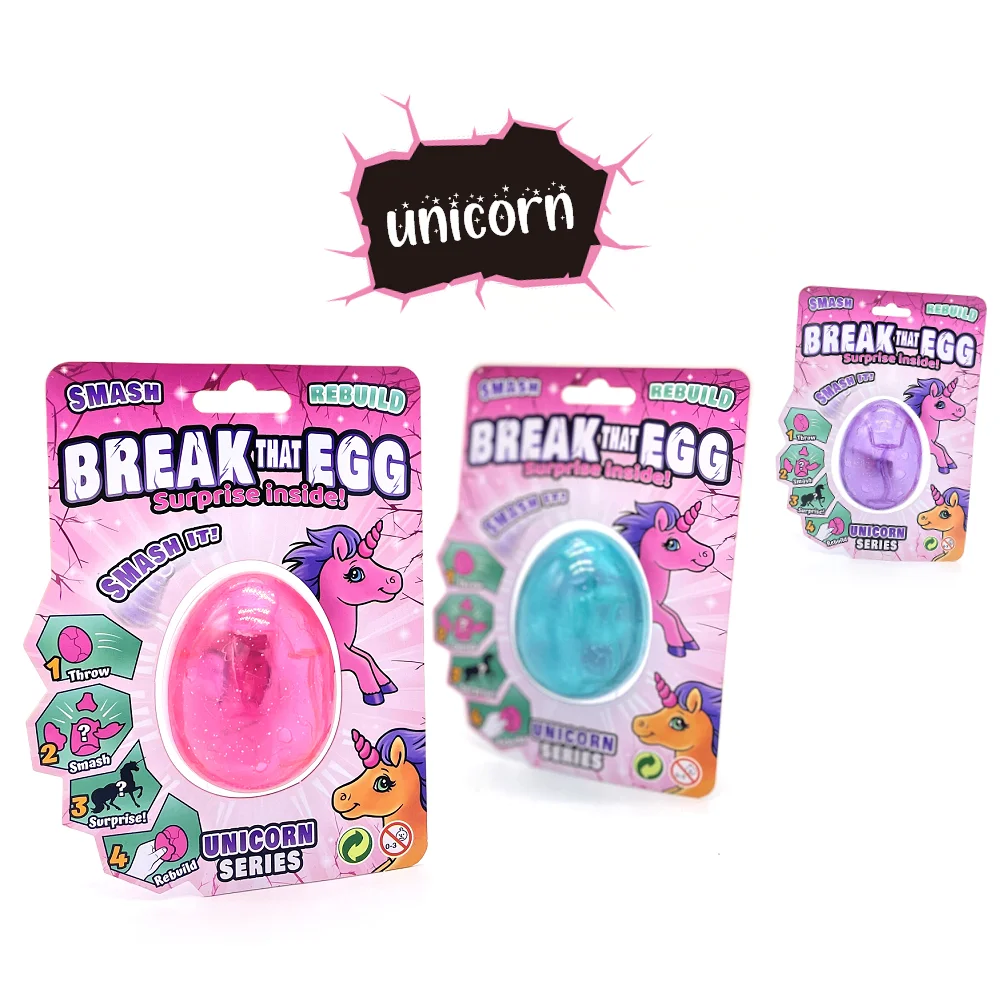 Surprise Egg Unicorn Toys for Girls, 12 Packs, Smash & Rebuild